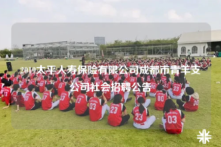 2019太平人寿保险有限公司成都市青羊支公司社会招聘公告