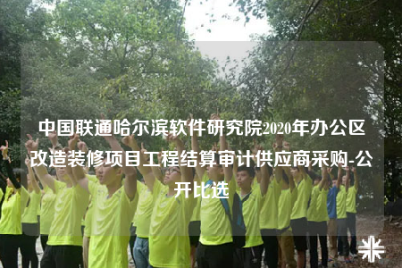 中国联通哈尔滨软件研究院2020年办公区改造装修项目工程结算审计供应商采购-公开比选