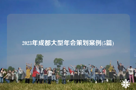 2023年成都大型年会策划案例(5篇)
