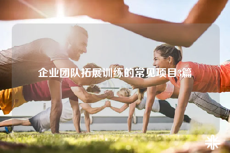 企业团队拓展训练的常见项目3篇